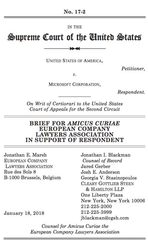 amicus curiae brief def